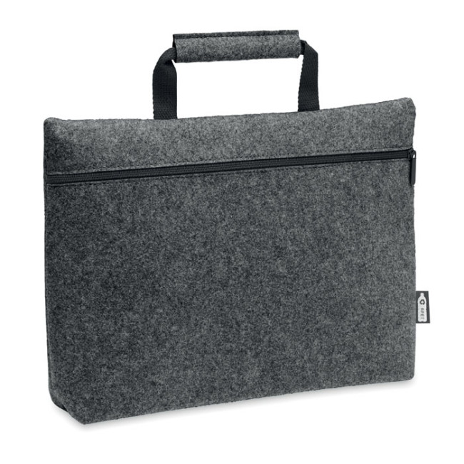 Promotional RPET Felt Zippered Laptop Bag - Image 3