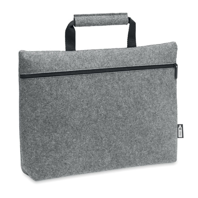 Promotional RPET Felt Zippered Laptop Bag - Image 2