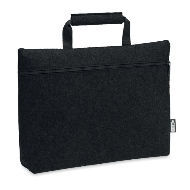 Promotional RPET Felt Zippered Laptop Bag - Image 1