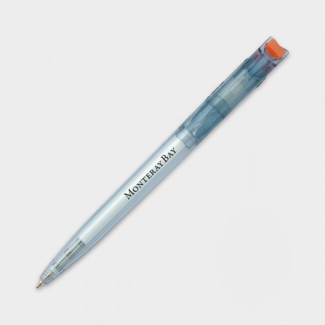 Promotional Green & Good Litani Pen - Clear Blue - Recycled Bottle - Image 6