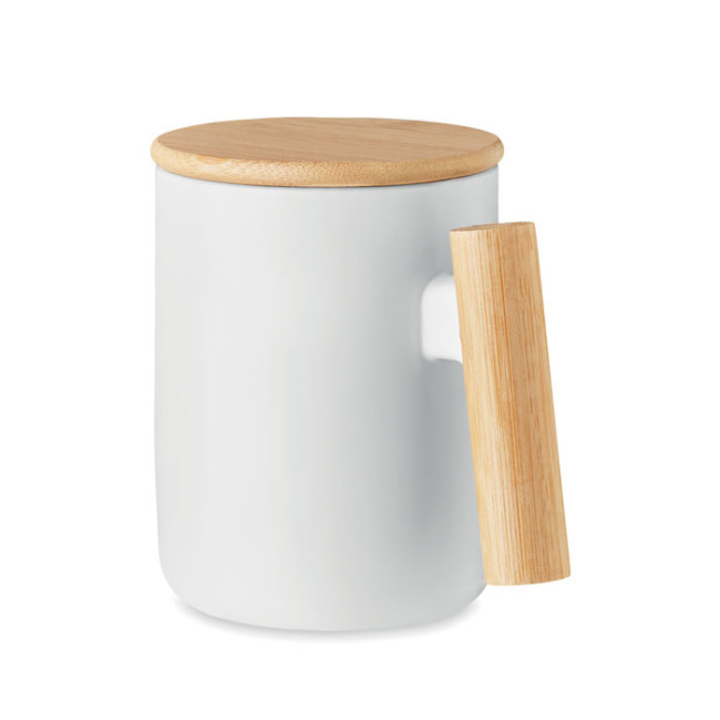 Promotional Porcelain Mug With Lid 380ml