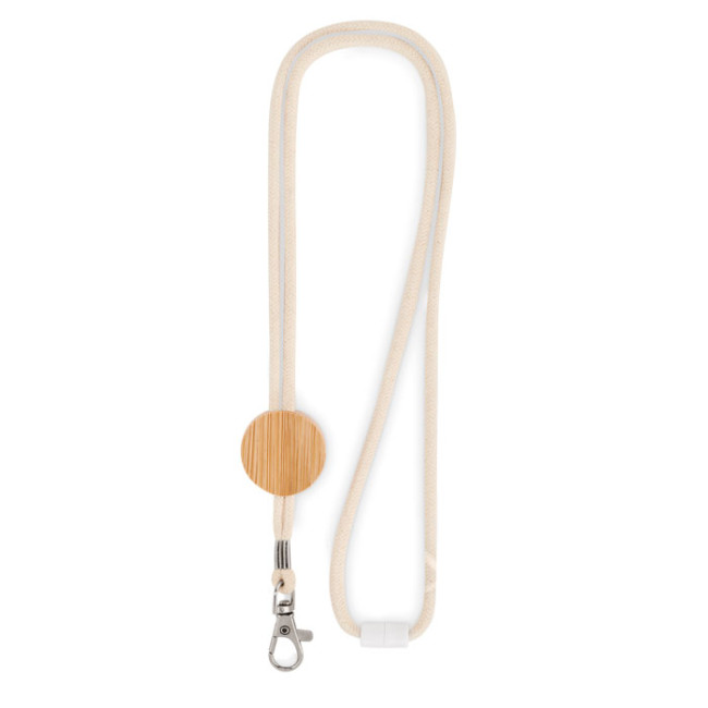 Promotional Cotton Lanyard With Metal Hook