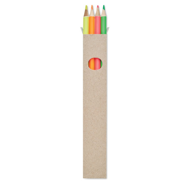 Promotional 4 Highlighter Pencils In Box