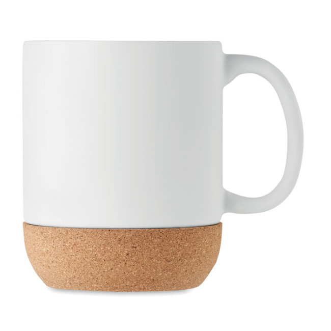 Promotional Matt Ceramic Cork Mug 300ml - Image 2