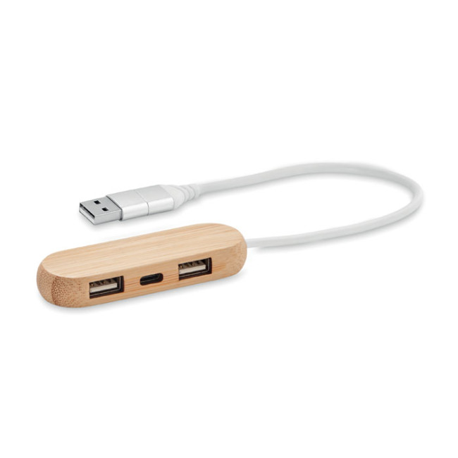 Promotional 3 Port USB Hub With Dual Input