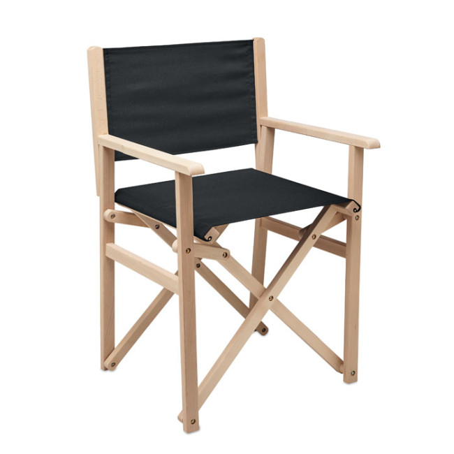 Promotional Foldable Wooden Beach Chair - Image 1