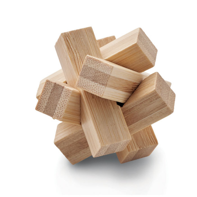 Promotional Bamboo Brain Teaser Star Shape