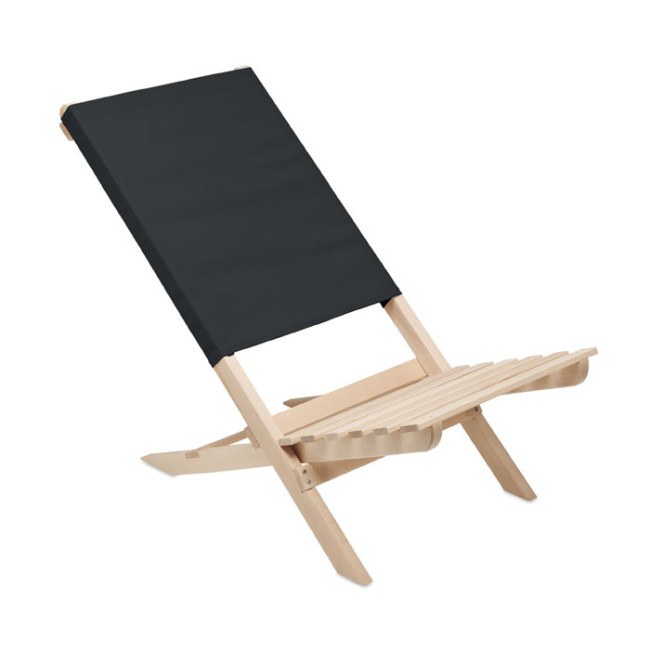 Promotional Foldable Wooden Beach Chair - Image 2