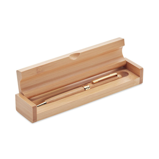 Promotional Bamboo Twist Ball Pen In Box