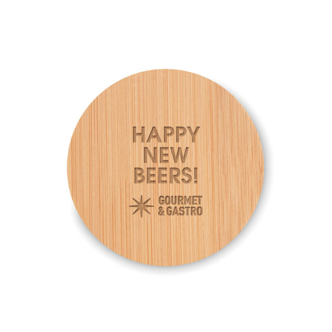 Promotional Bamboo Bottle Opener/ Coaster - Image 2