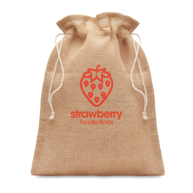 Promotional Small Jute Gift Bag 14 X 22cm