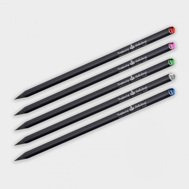 Promotional Green & Good Crystal Pencil Black - Sustainable Wood - Image 1