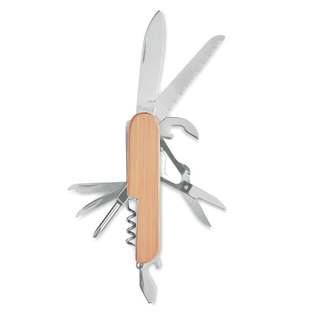 Promotional Multi Tool Pocket Knife Bamboo