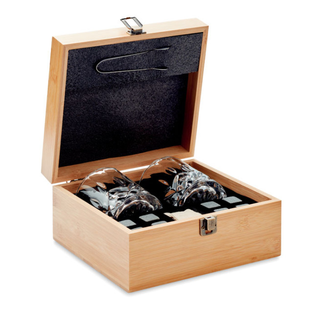 Promotional Whisky Set In Bamboo Box - Image 1