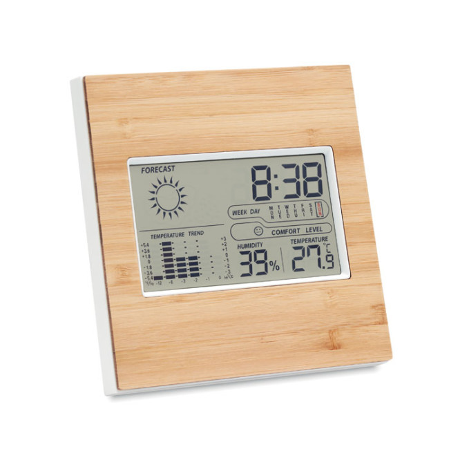 Promotional Weather Station Bamboo Front