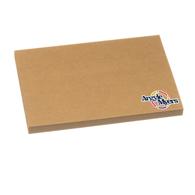 Promotional Kraft Paper Sticky Notes 105x75mm (A7)