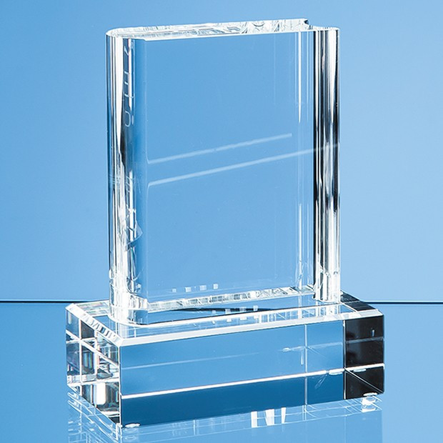 Promotional 12.5cm Optical Crystal Book Award