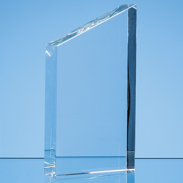 Promotional 17.5cm Optical Crystal Diagonal Slope Award