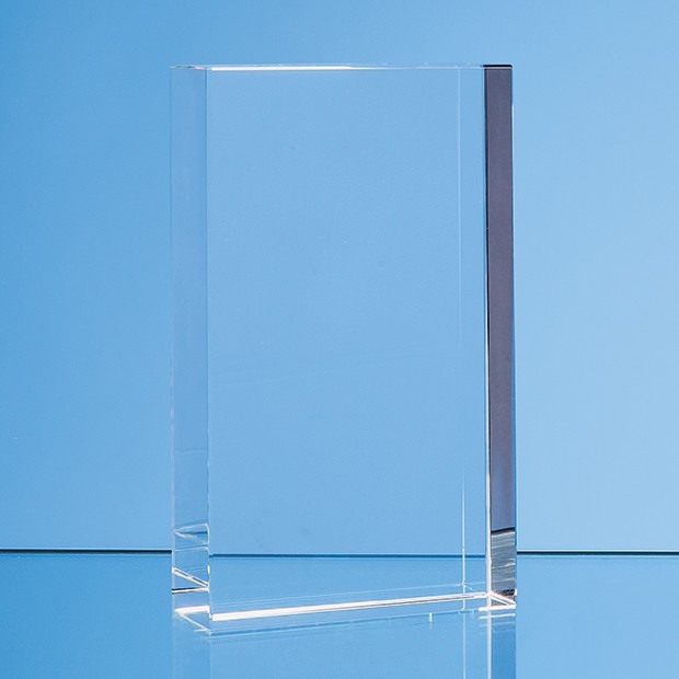 Promotional 12cm x 8.5cm Optical Crystal Rectangle Award, H or V