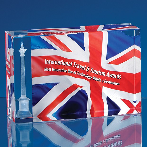 Promotional 12cm x 8cm x 4.5cm Optical Crystal Rectangle