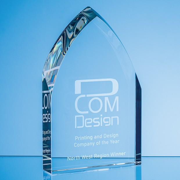 Promotional 20cm Optical Crystal Arch Award