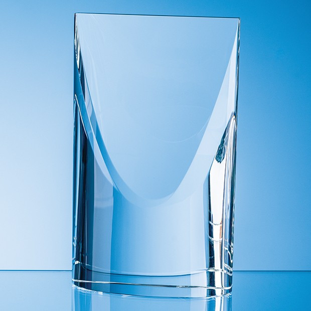 Promotional 20cm Optical Crystal Majestic Oval Column Award