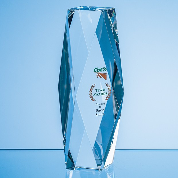 Promotional 20.5cm Optical Crystal Genesis Column Award