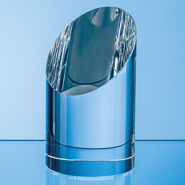 Promotional 14cm Optical Crystal Zenith Cylinder Award