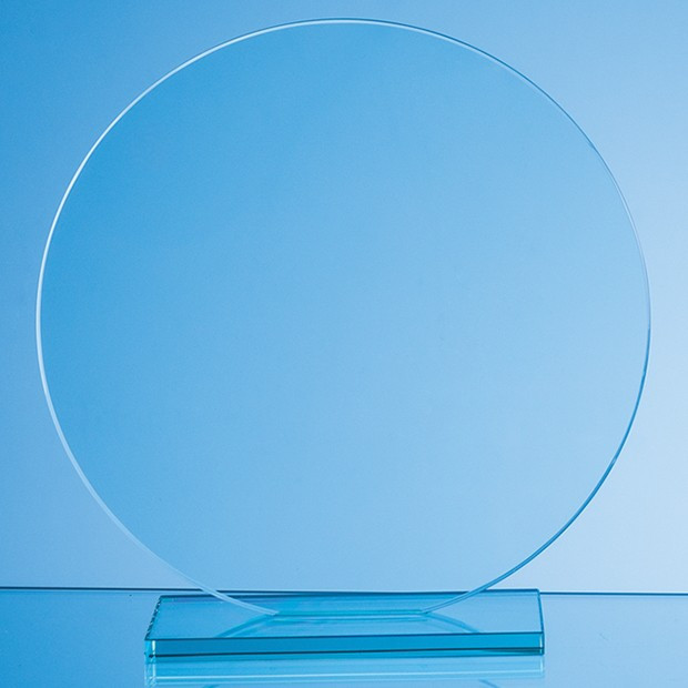 Promotional 20cm x 10mm Jade Glass Circle Award