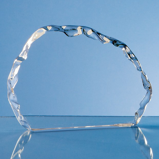 Promotional 16cm Optical Crystal Ice Block Paperweight