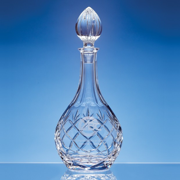 Promotional 1ltr Lead Crystal Panelled Wine Decanter