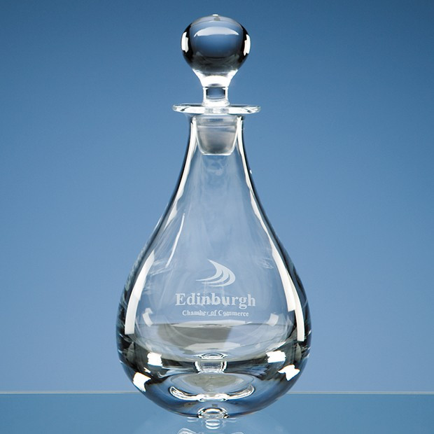 Promotional 0.75ltr Handmade Teardrop Wine Decanter