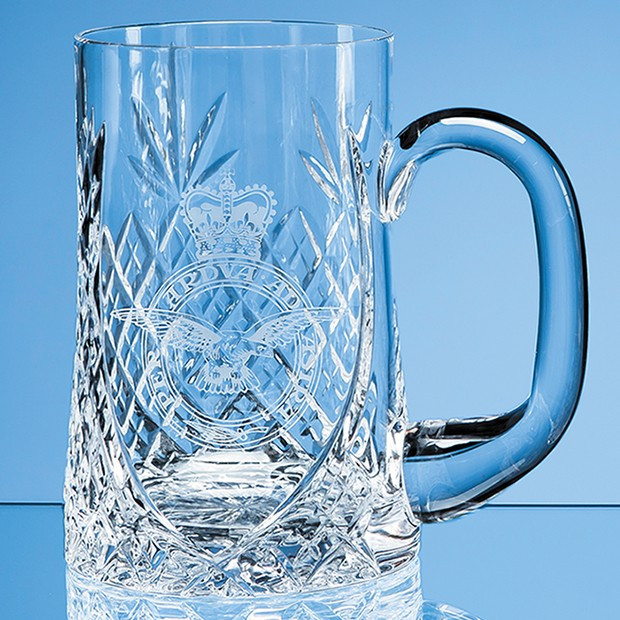 Promotional 0.595ltr Lead Crystal Sloped Panel Tankard