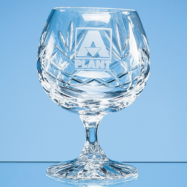 Promotional 280ml Glencoe Lead Crystal Panel Brandy Glass