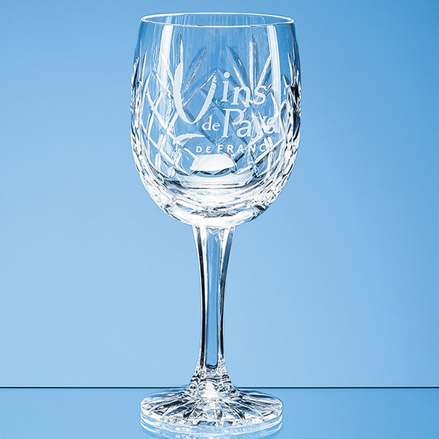 Promotional 285ml Glencoe Lead Crystal Panel Goblet