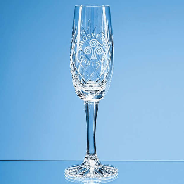 Promotional 165ml Glencoe Lead Crystal Panel Champagne Flute