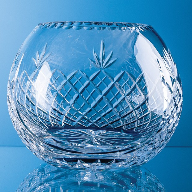 Promotional 20cm Lead Crystal Panelled Round Bowl