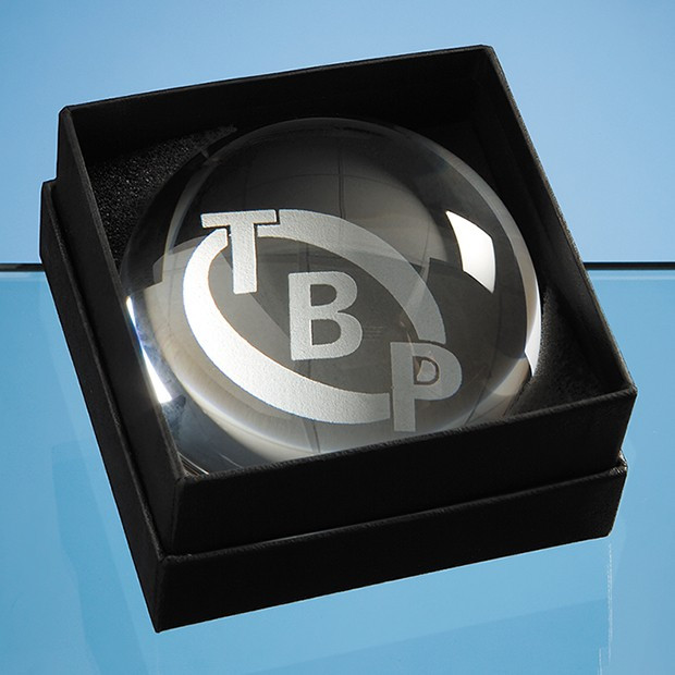 Promotional Dome Paperweight Leatherette Box