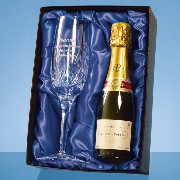 Promotional Single Champagne Flute Gift Set with a 20cl Bottle of Laurent Perrier Champagne