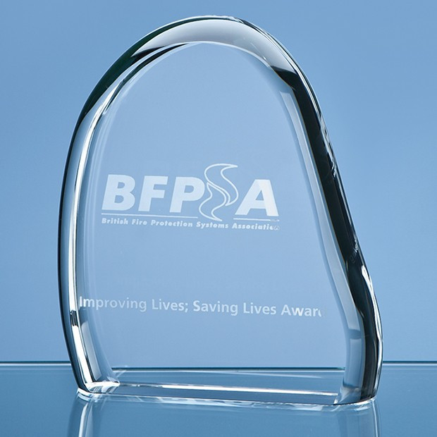 Promotional 15cm Optical Crystal 'High Noon' Award