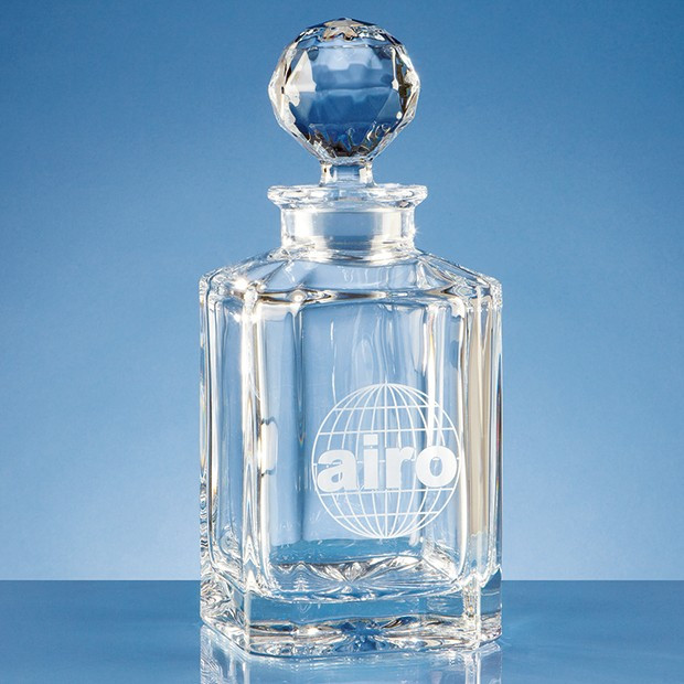 Promotional 0.8ltr Crystalite Square Spirit Decanter