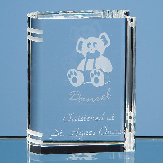 Promotional 6cm Optical Crystal Miniature Book