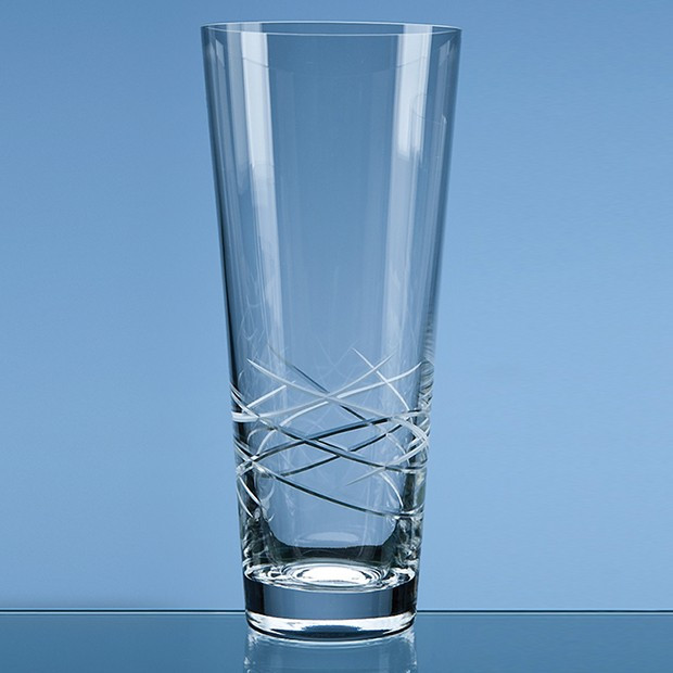 Promotional 30cm Tiesto Cut Conical Vase