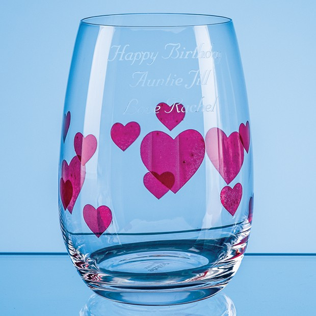 Promotional 335ml L'Amour Red Heart Whisky Tumbler