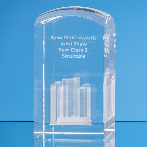 Promotional 8cm x 5cm x 5cm Optical Crystal Dome Tower