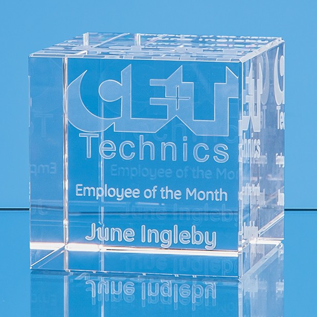 Promotional 6cm x 6cm Optical Crystal Cube