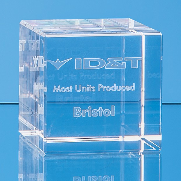 Promotional 8cm x 8cm Optical Crystal Cube