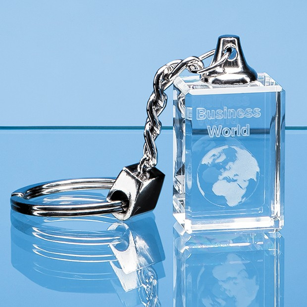 Promotional 3cm Optical Crystal Keyring