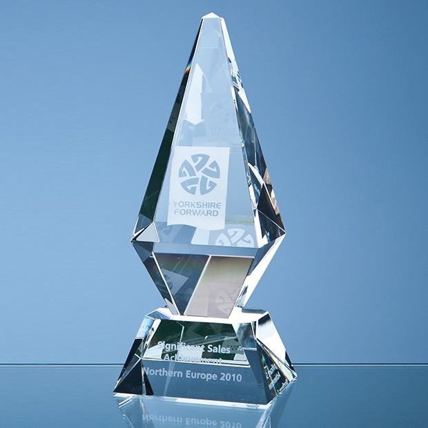 Promotional 25cm Optical Crystal Glacier Award