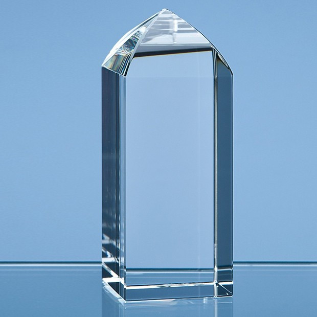 Promotional 10cm Optical Crystal Mini Tower Rectangle